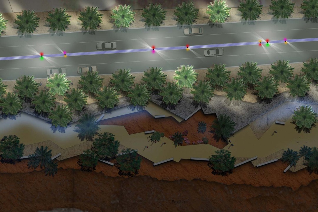 dakar corniche ouest - principe d'éclairage